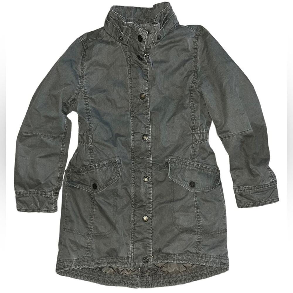 Label of Graded Goods Full Zip and Button Down Coat Girls Size 8-9 Army Green